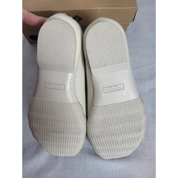 NEW Sperry Saltwater Metallic Jacquard Duck Boot Womens Size 7 Cream Booties NIB - Picture 10 of 10